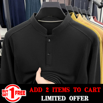 Limited offer - Men's stand collar business casual sweatshirt - Bellkmart