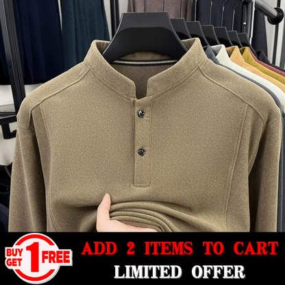 Limited offer - Men's stand collar business casual sweatshirt - Bellkmart