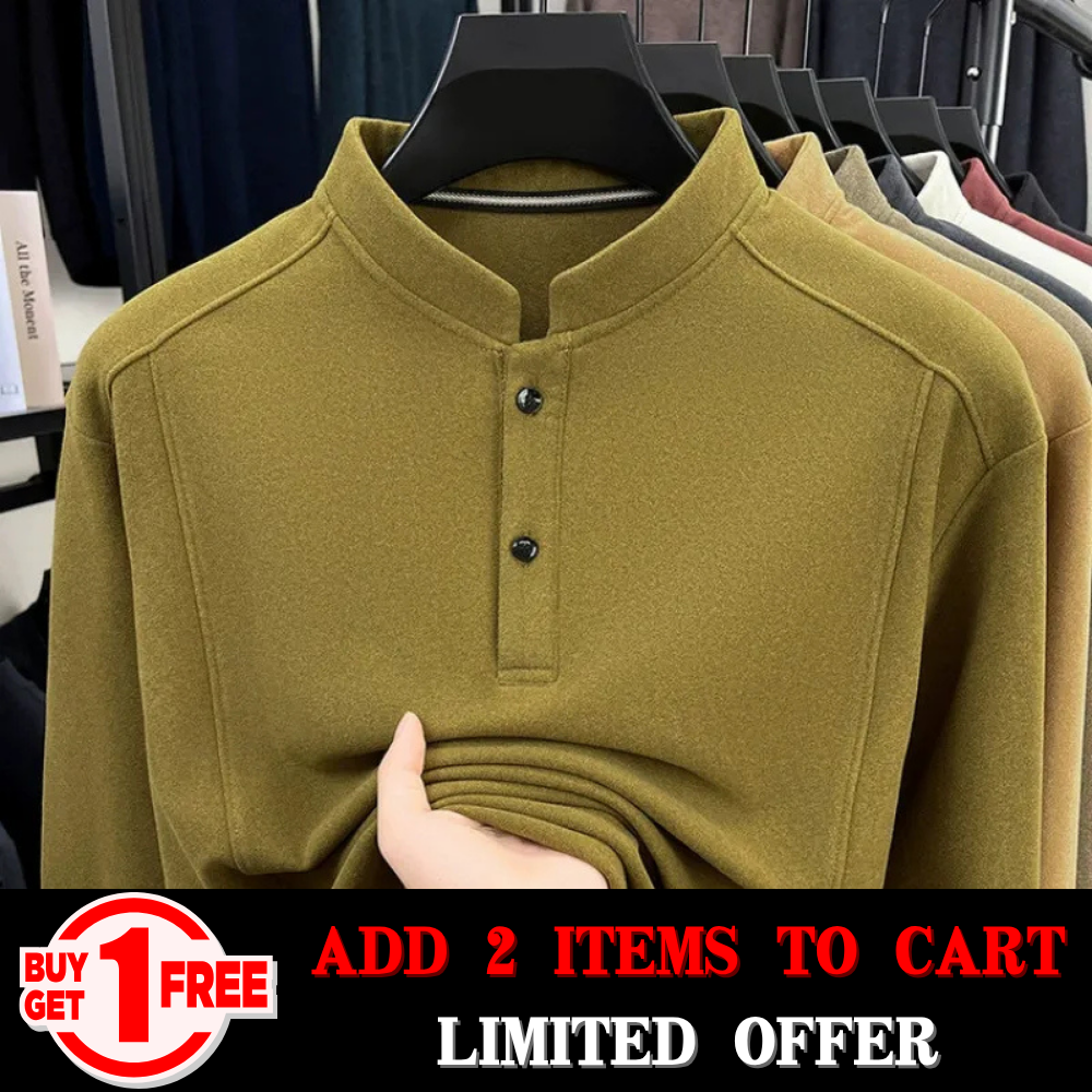 Limited offer - Men's stand collar business casual sweatshirt - Bellkmart