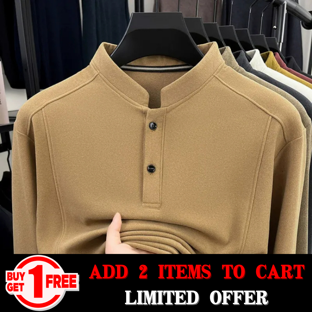 Limited offer - Men's stand collar business casual sweatshirt - Bellkmart
