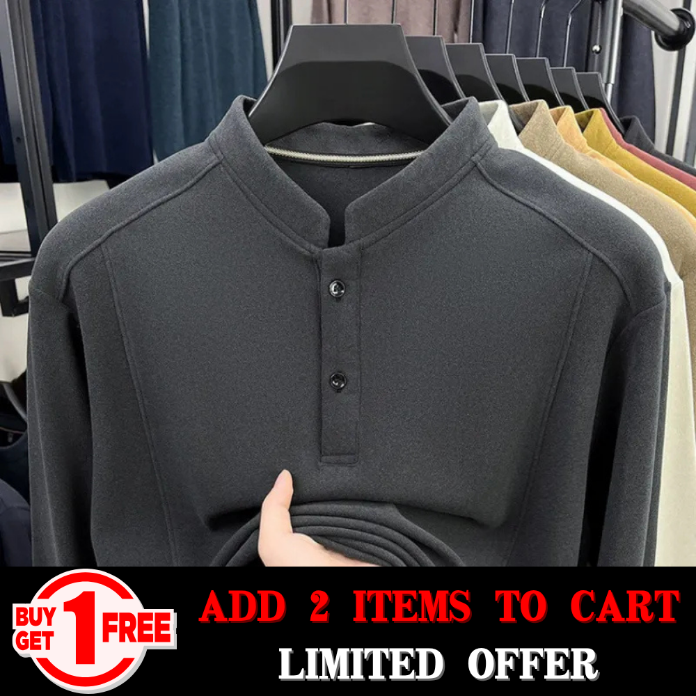 Limited offer - Men's stand collar business casual sweatshirt - Bellkmart