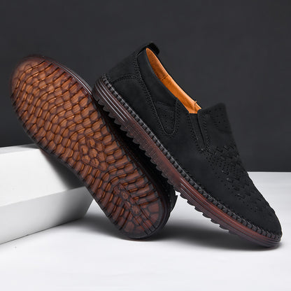 Handmade Casual Men's Breathable Casual Leather Shoes - Bellkmart