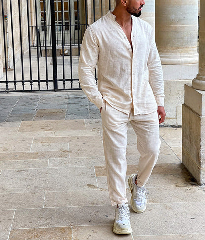 Effortless Linen Set: Timeless Comfort and Casual Elegance - Bellkmart