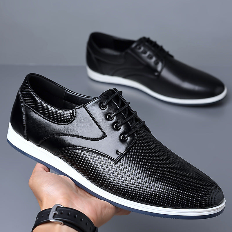 Men's Comfortable Business Casual Leather Shoes - Bellkmart