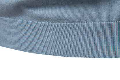 Men's Short-Sleeve Two-Tone Polo Shirt with V-Neck and Ribbed Trim - Bellkmart