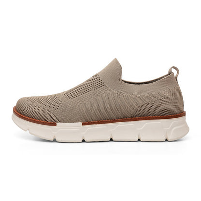 Men's Slip-On Walking Shoes – Breathable Knit Lightweight Comfort Shoes