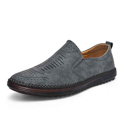 Men's Comfort Handmade Breathable Leather Casual Shoes - Bellkmart