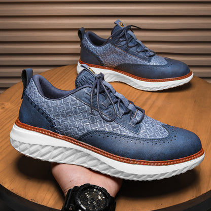 Men's Oxford Fashion Comfy Orthopedic Sneakers - Bellkmart