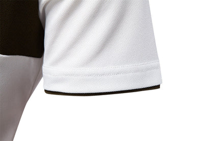 Men's Short-Sleeve Stripe and Embroidered Polo Shirt - Bellkmart