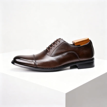 Men’s Cap-Toe Oxford Dress Shoes – Formal Lace-Up Business Shoes