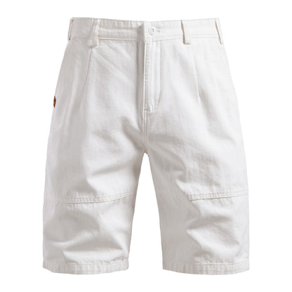 Men's Durable Pleated Shorts with Multiple Pockets - Bellkmart