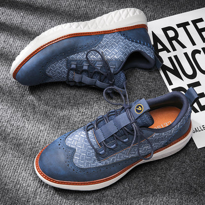 Men's Oxford Fashion Comfy Orthopedic Sneakers - Bellkmart