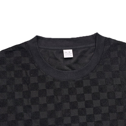 Men's Retro Plaid Two-Piece Loungewear Set - Bellkmart