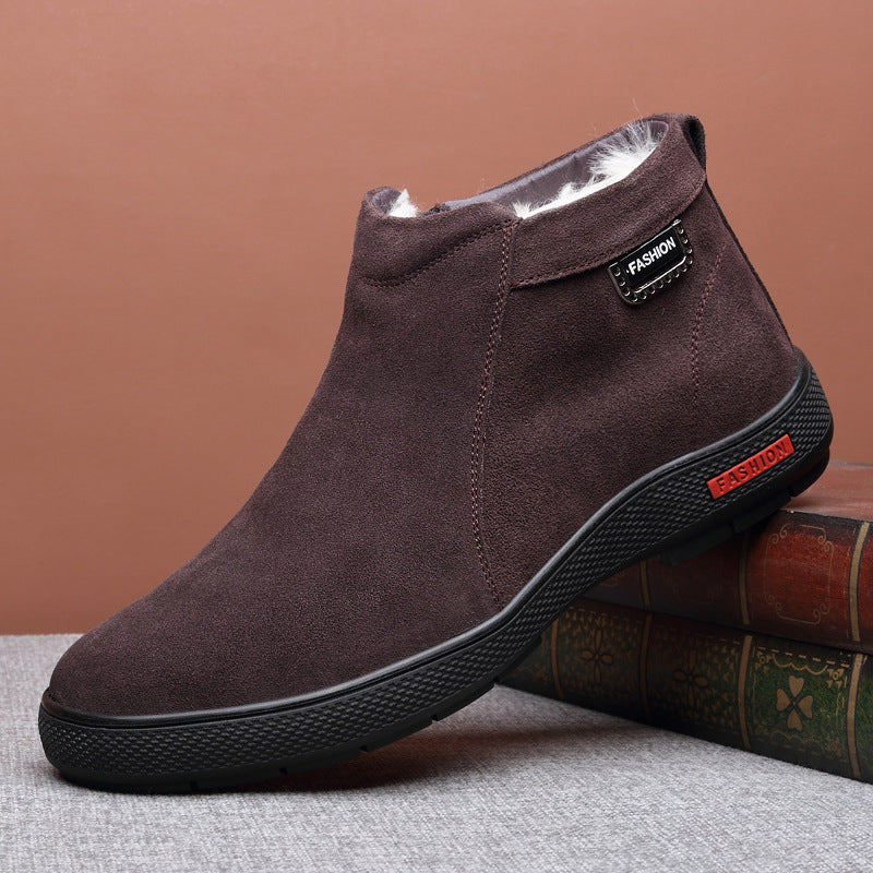 Men's leather & wool warm boots - Bellkmart