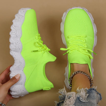 Women's Breathable Knit Chunky Fashion Orthopedic Sneakers - Bellkmart