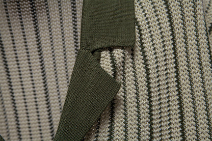 Men's Short-Sleeve Knitted Button-Up Striped Pattern and Contrast Trim Shirt - Bellkmart