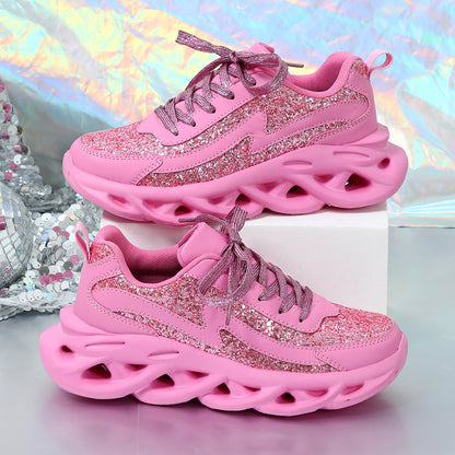 Trendy Glitter Sneakers - Bellkmart