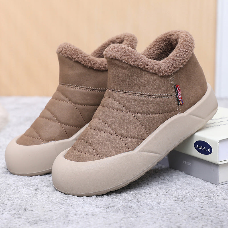 Women's Thickened Fleece Waterproof Warm Boots - Bellkmart