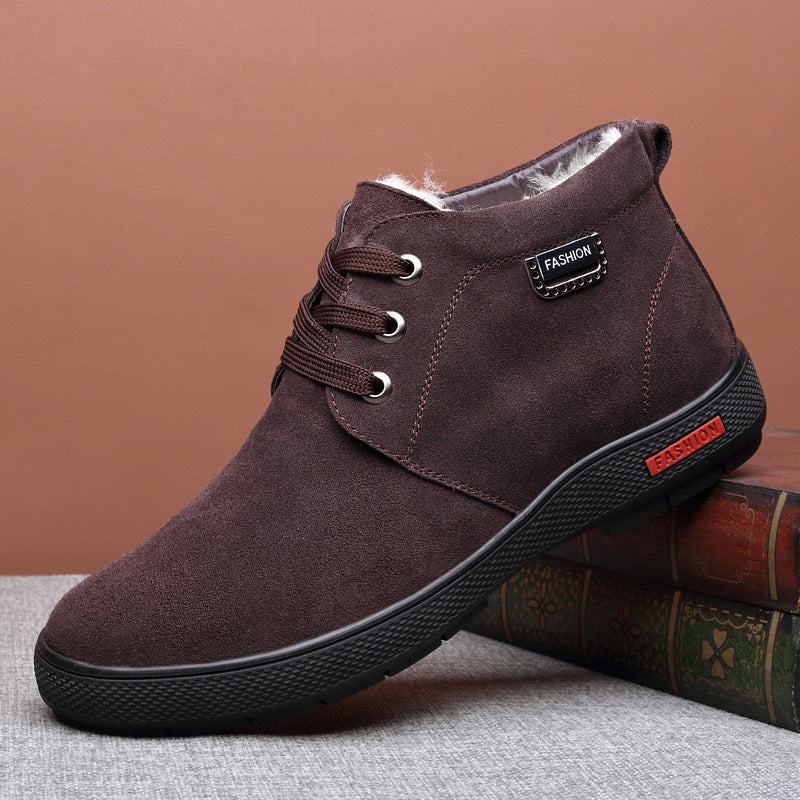 Men's leather & wool warm boots - Bellkmart