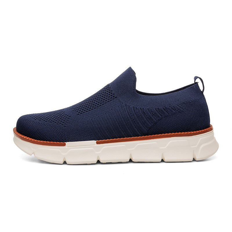 Men's Slip-On Walking Shoes – Breathable Knit Lightweight Comfort Shoes