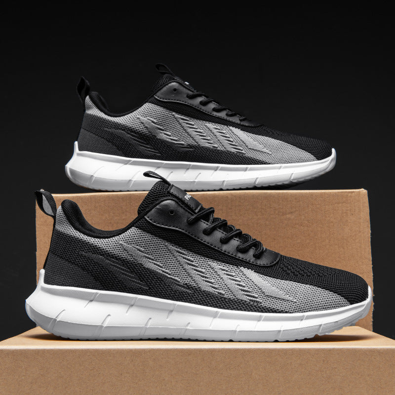 Casual Breathable Mesh Shock-absorbing Sneakers - Bellkmart