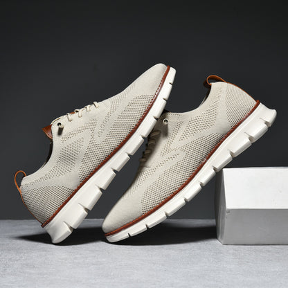 Bellkmart Super Comfy breathable Orthopedic Mesh Sneakers For Wide Feet - Beige - Bellkmart