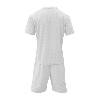 Men's Retro Plaid Two-Piece Loungewear Set - Bellkmart