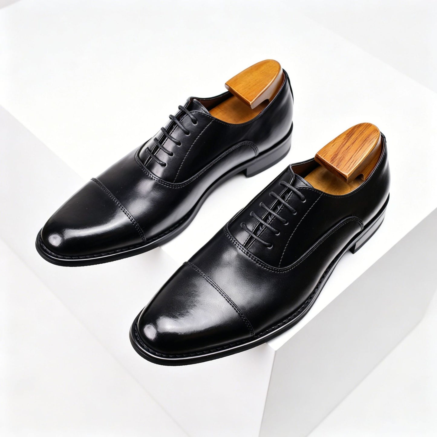 Men’s Cap-Toe Oxford Dress Shoes – Formal Lace-Up Business Shoes