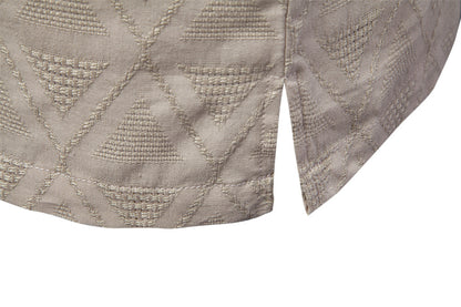 Men's Diamond-Patterned Short-Sleeve Button-Up Shirt - Bellkmart