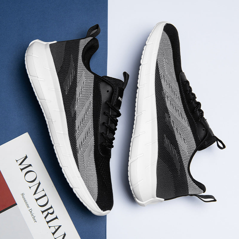 Casual Breathable Mesh Shock-absorbing Sneakers - Bellkmart