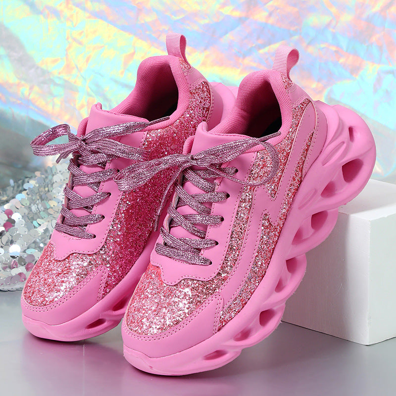 Trendy Glitter Sneakers - Bellkmart