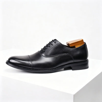 Men’s Cap-Toe Oxford Dress Shoes – Formal Lace-Up Business Shoes