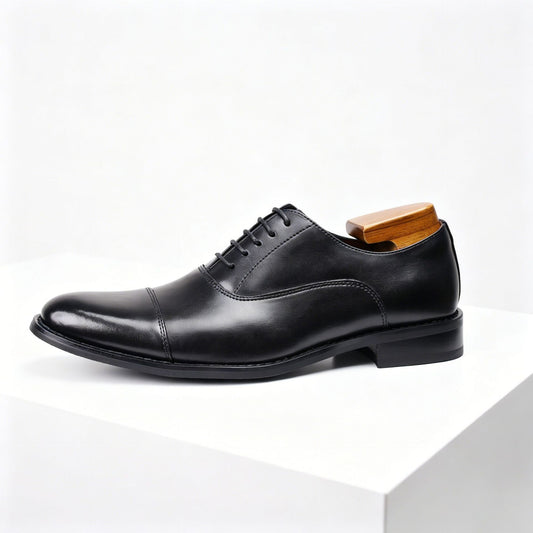 Men’s Cap-Toe Oxford Dress Shoes – Formal Lace-Up Business Shoes