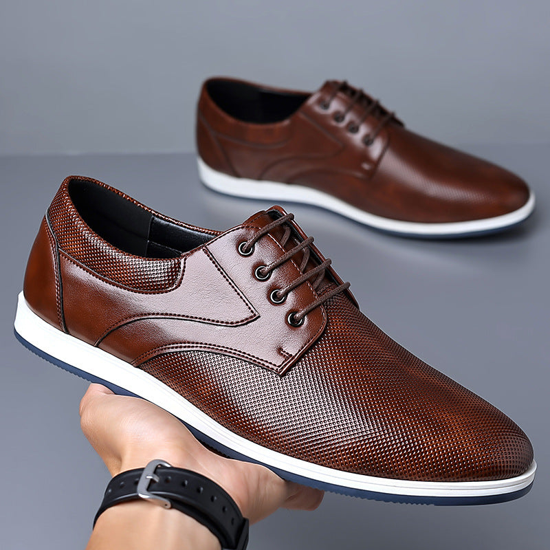 Men's Comfortable Business Casual Leather Shoes - Bellkmart