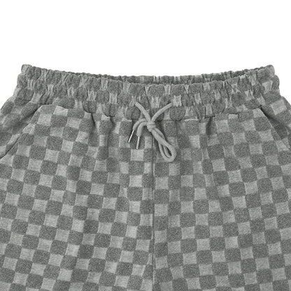 Men's Retro Plaid Two-Piece Loungewear Set - Bellkmart