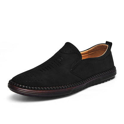 Men's Comfort Handmade Breathable Leather Casual Shoes - Bellkmart