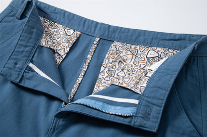 Men's Durable Pleated Shorts with Multiple Pockets - Bellkmart