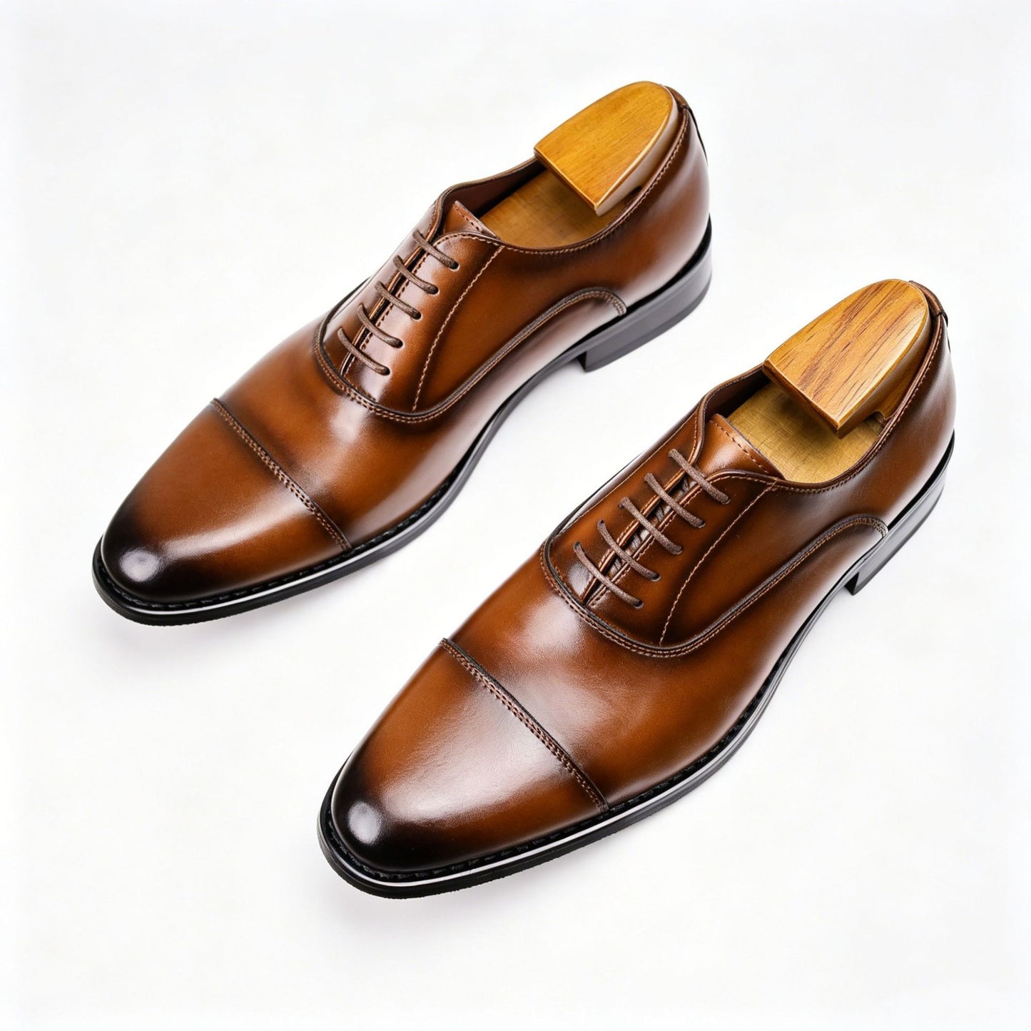 Men’s Cap-Toe Oxford Dress Shoes – Formal Lace-Up Business Shoes