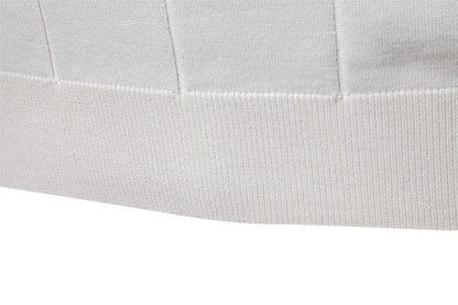 Men's Short-Sleeve Quarter-Zip Polo Shirt with Ribbed Detailing - Bellkmart