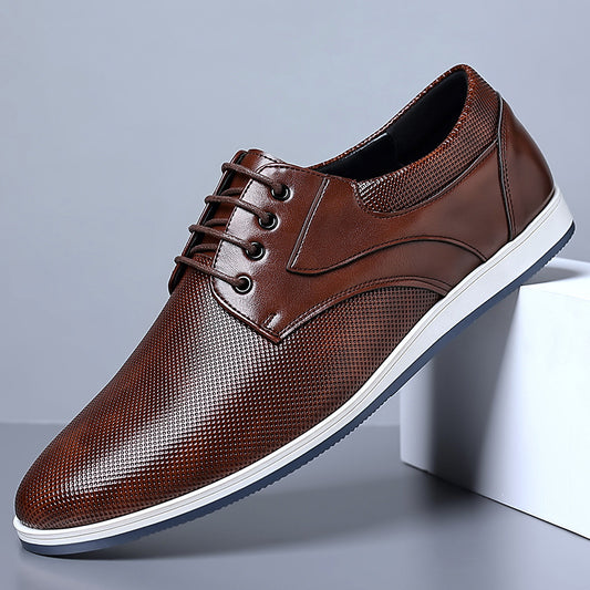 Men's Comfortable Business Casual Leather Shoes - Bellkmart