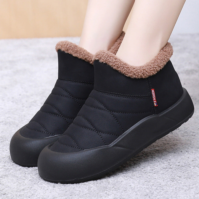 Women's Thickened Fleece Waterproof Warm Boots - Bellkmart