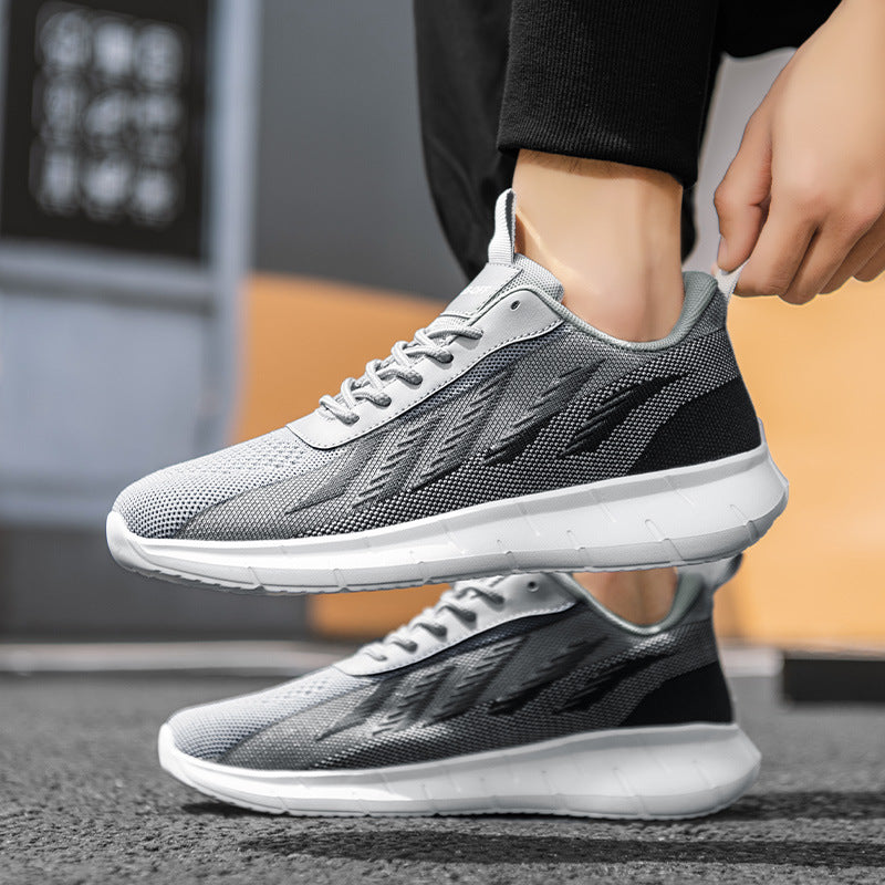 Casual Breathable Mesh Shock-absorbing Sneakers - Bellkmart