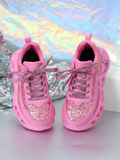 Trendy Glitter Sneakers - Bellkmart