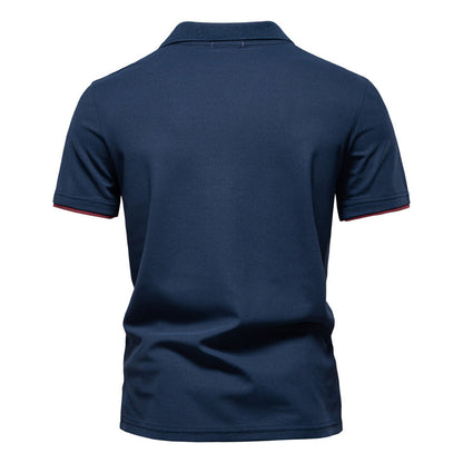Men's Short-Sleeve Stripe and Embroidered Polo Shirt - Bellkmart