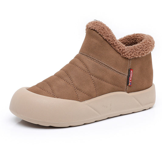 Women's Thickened Fleece Waterproof Warm Boots - Bellkmart