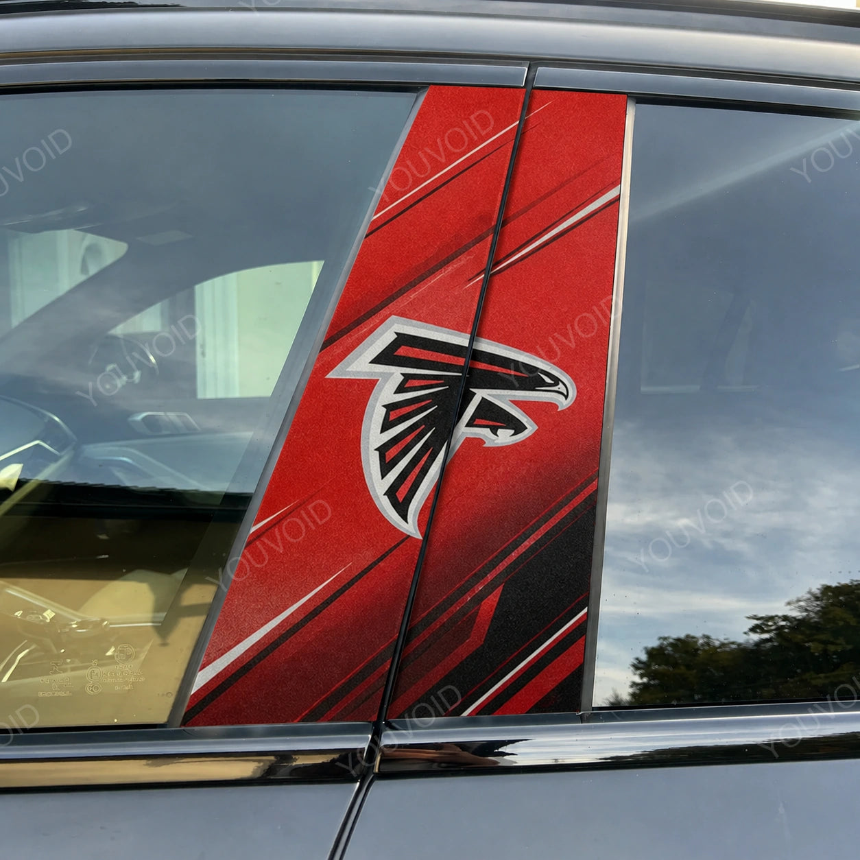 Atlanta Falcons Car Pillar Wrap - Premium Vinyl B-Pillar Decal, Universal Fit