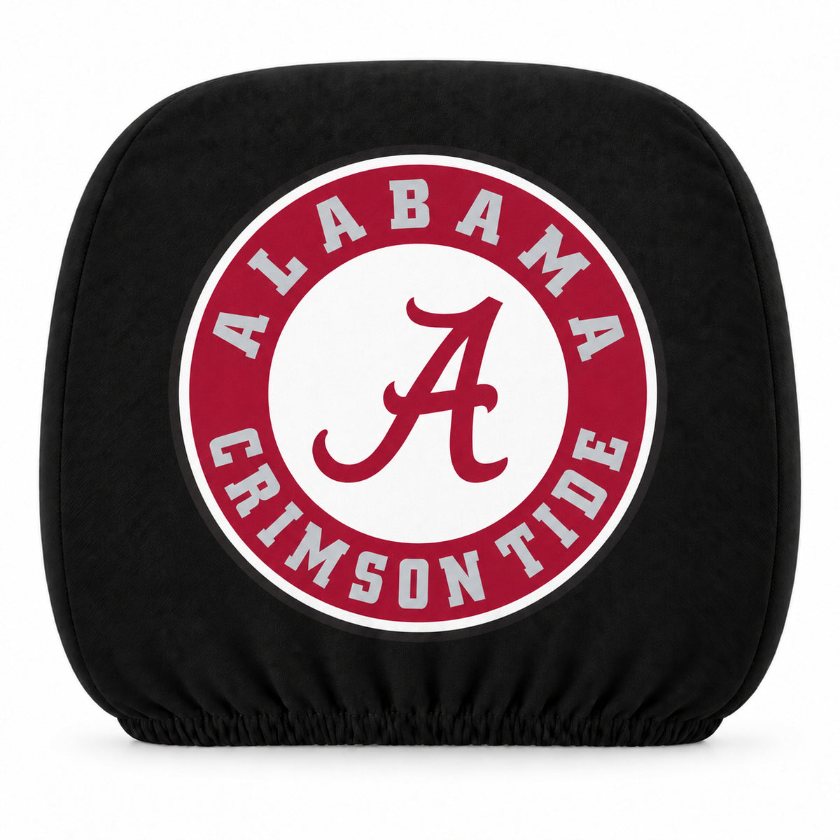 Alabama Crimson Tide car headrest cover, Style 1 team design, white background