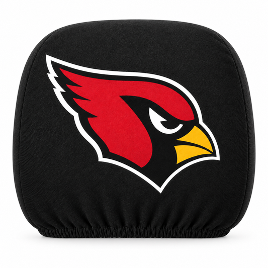 Arizona Cardinals car headrest cover, Style 1 logo design, white background
