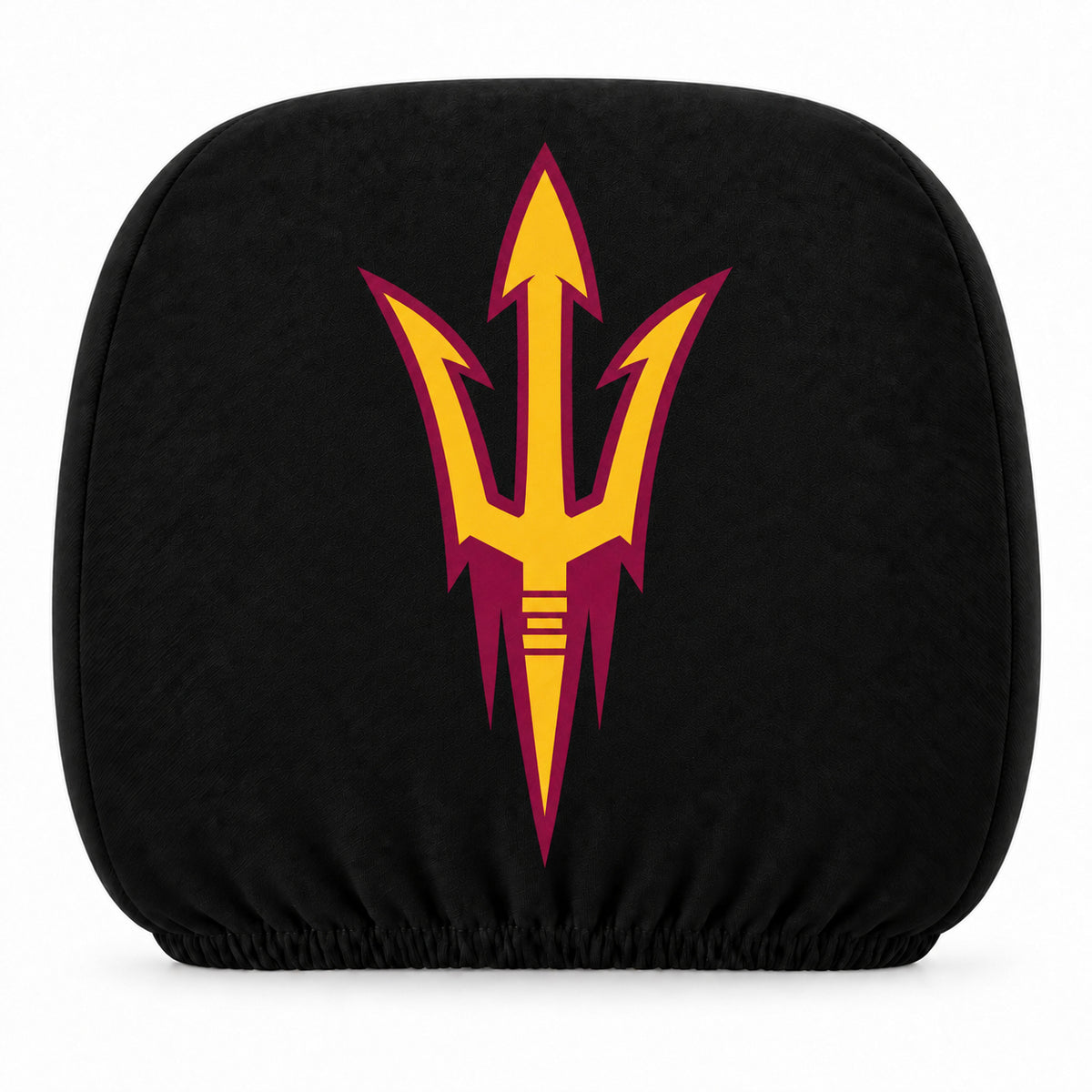 Arizona State Sun Devils car headrest cover, Style 1 team design, white background