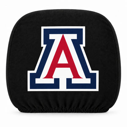Arizona Wildcats car headrest cover, Style 1 team design, white background
